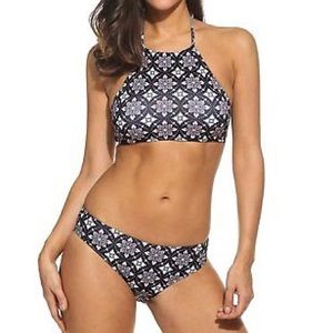 Ekouaer 2 piece halter top swimsuit